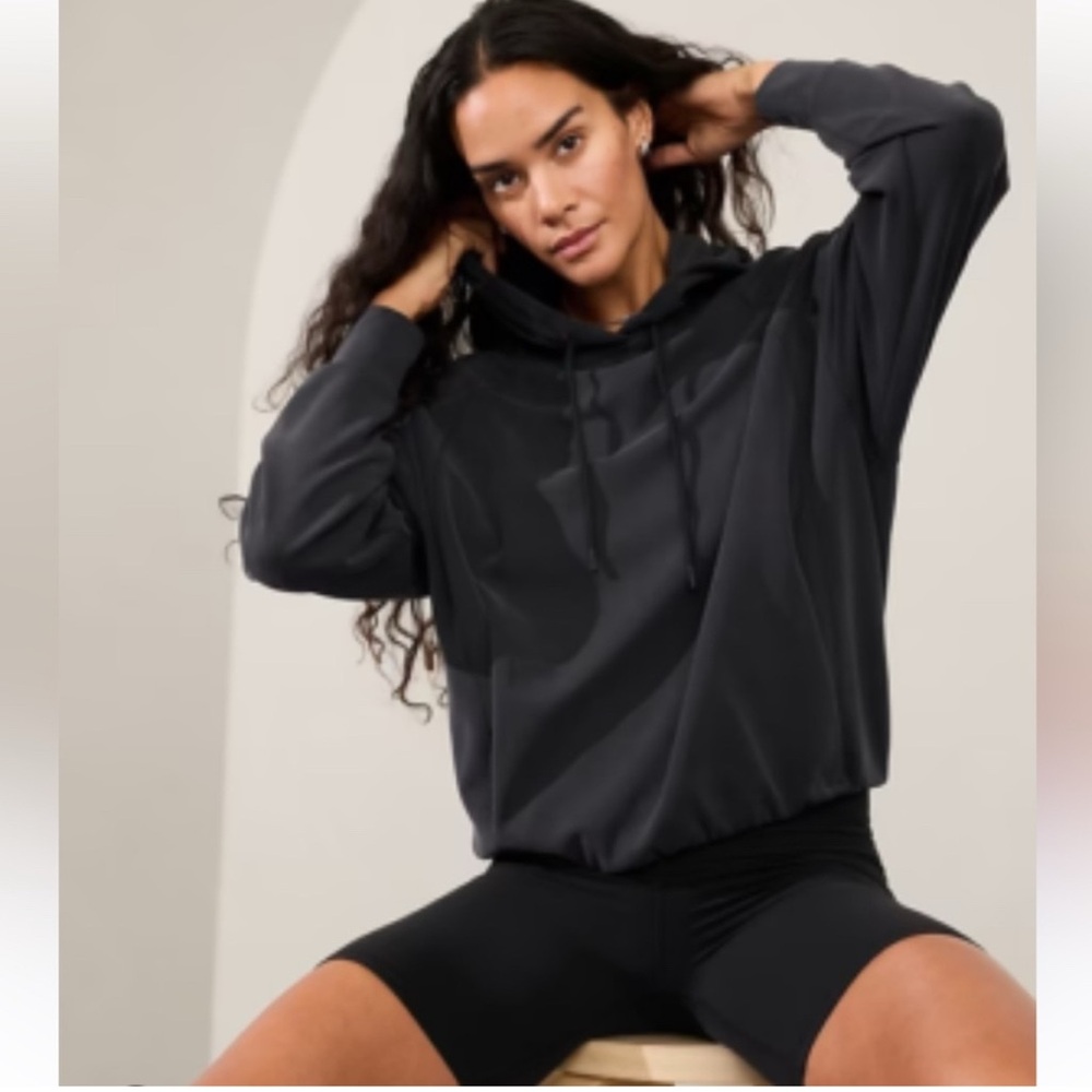 Athleta Seasoft Charcoal Bubble Hoodie 2024 M